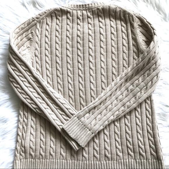 L.L. Bean Vintage Fisherman Sweater Cable Knit XL - Picture 2 of 8